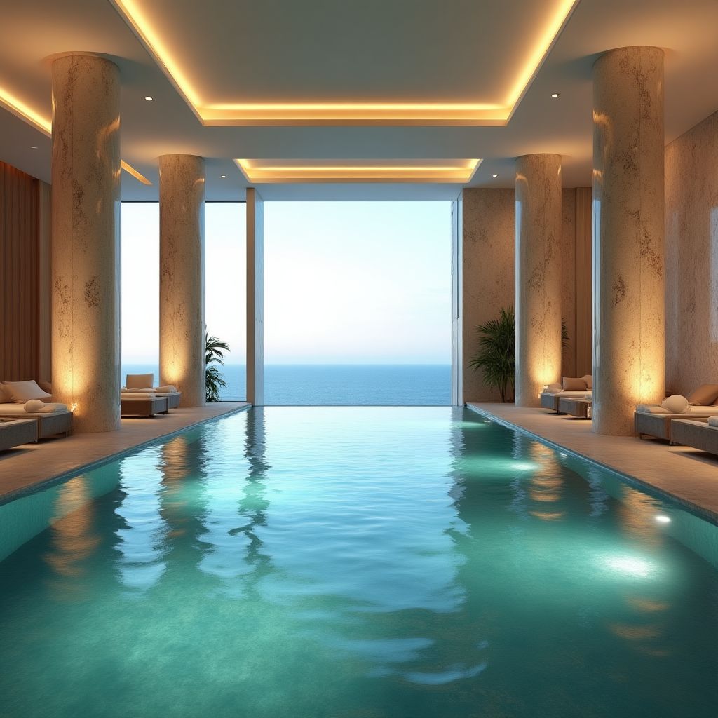 Spa de luxe avec piscine intérieure
